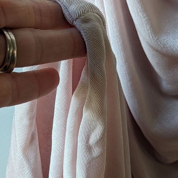 NEW SER.O.YA High Neck Fine Mesh Ruched Cosette Dress in Beige sz M NWT - Picture 10 of 10